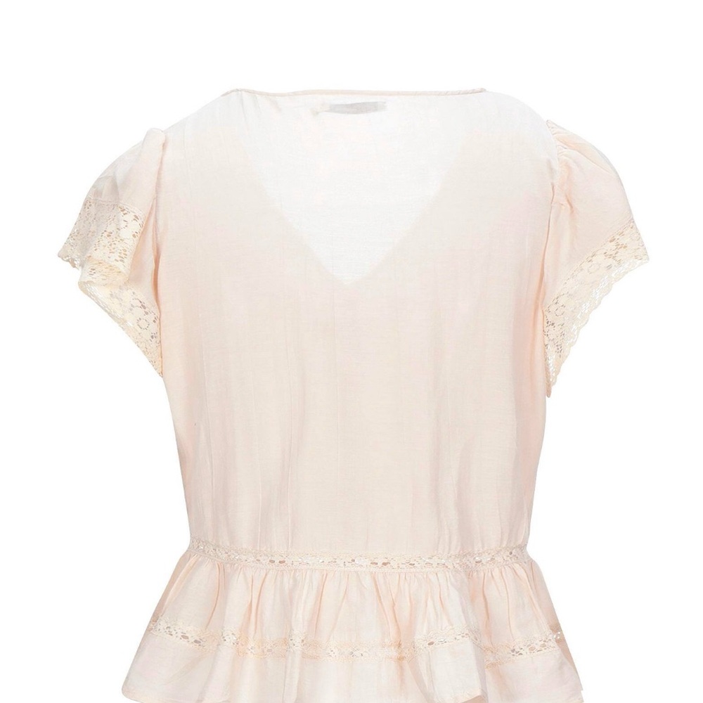 NWT Mes Demoiselles Peach Eyelet Lace Blouse - Picture 2 of 3